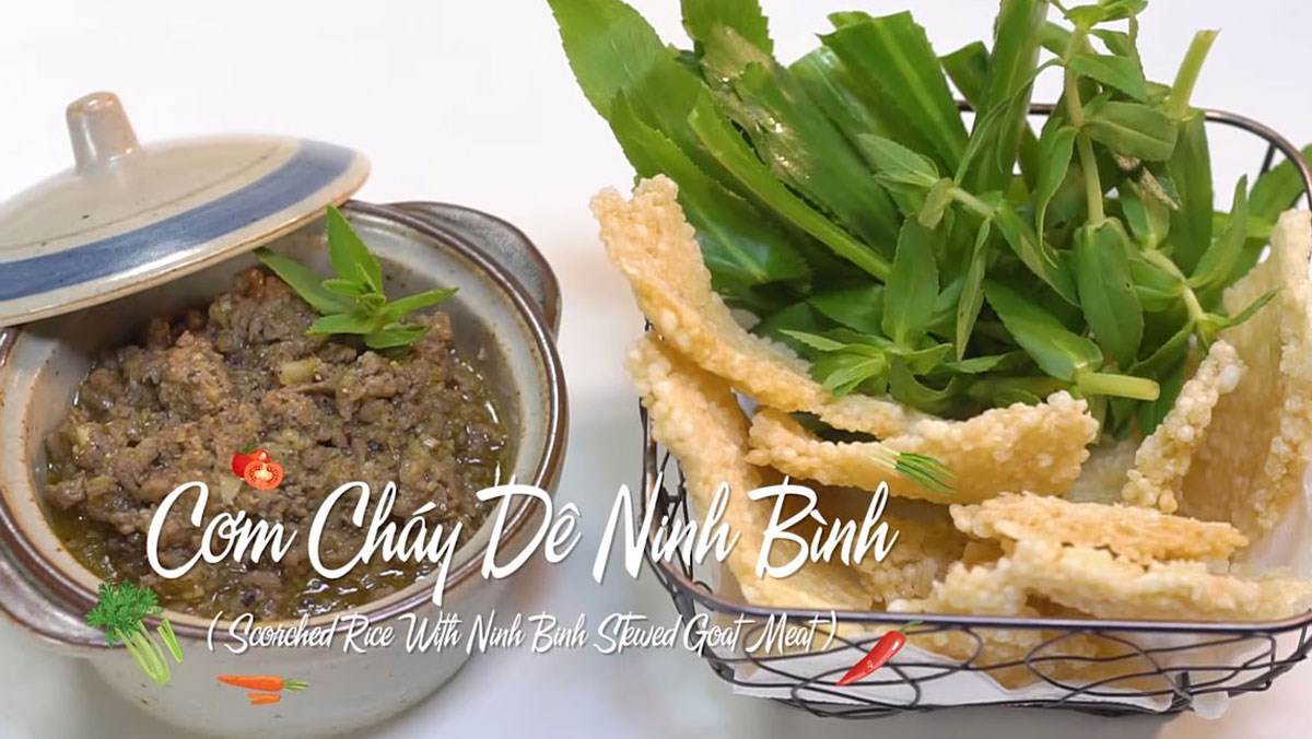 Cơm cháy thịt dê Ninh Bình