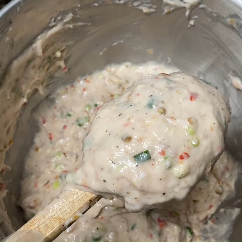 Bước 3 Trộn hỗn hợp Chả cá basa