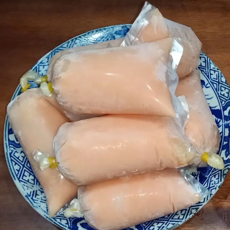 Bước 4 Hoàn thành Kem đu đủ túi