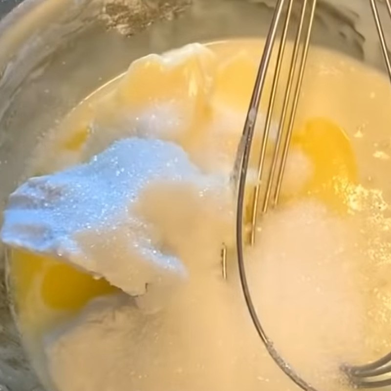 Bước 2 Làm nhân trứng muối custard Bánh bao kim sa vỏ vàng nhân trứng muối