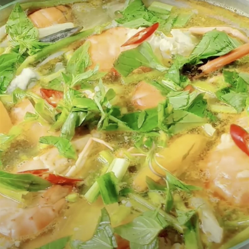 Bước 3 Nấu canh Canh ngó sen nấu tôm