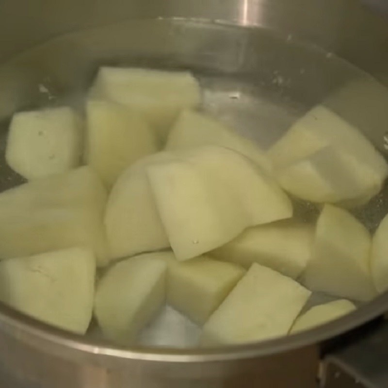 Bước 1 Sơ chế khoai tây Bánh khoai tây đậu phụ