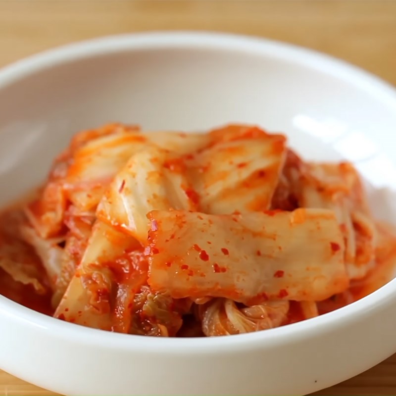 Bước 1 Sơ chế nguyên liệu Mực nhồi tôm thịt kim chi kiểu Hàn