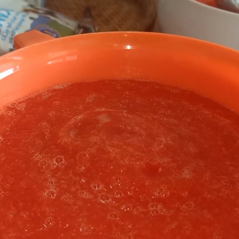 Bước 1 Sơ chế và xay đu đủ Kem đu đủ túi
