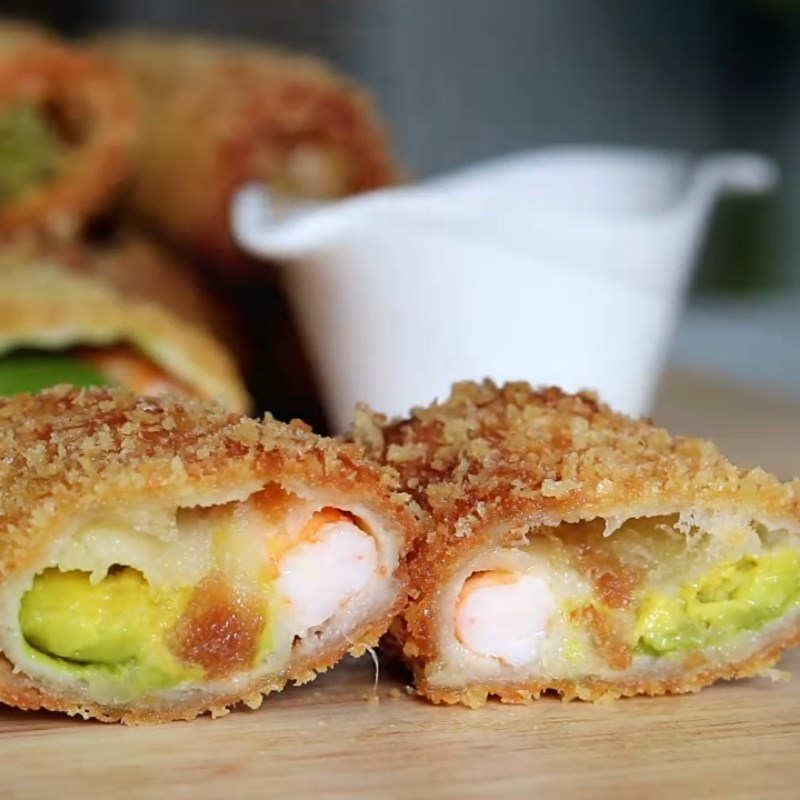 Bước 5 Thành phẩm Bánh sandwich cuộn tôm chiên