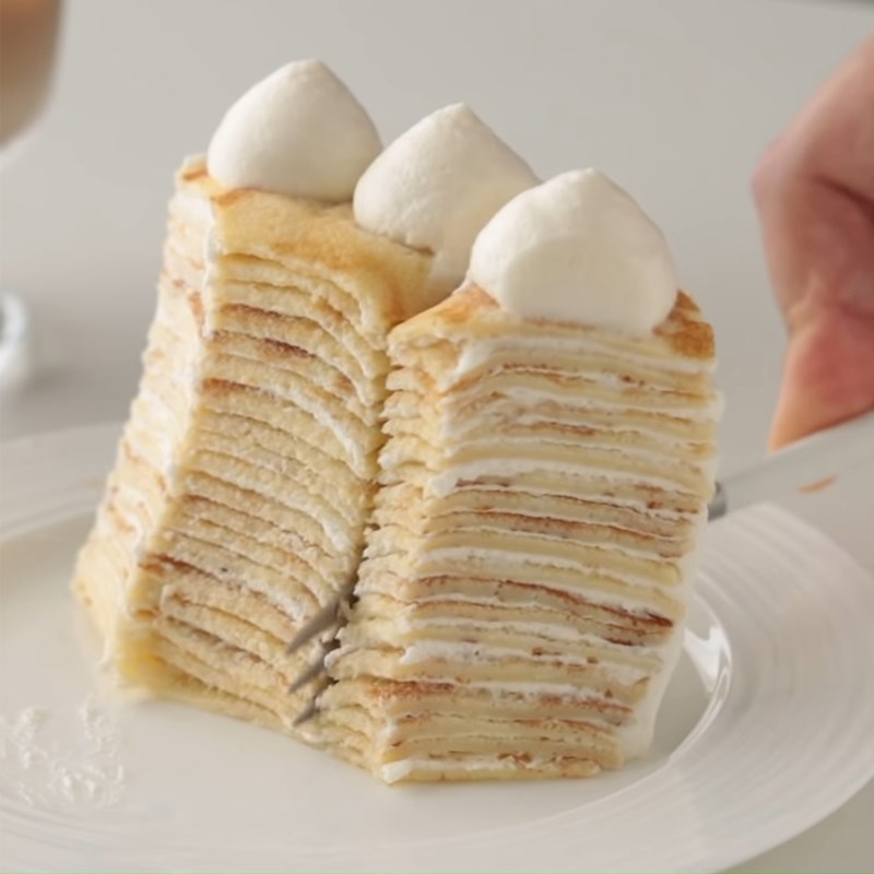 Bước 7 Thành phẩm Bánh crepe ngàn lớp cơ bản - Mille crepe cake