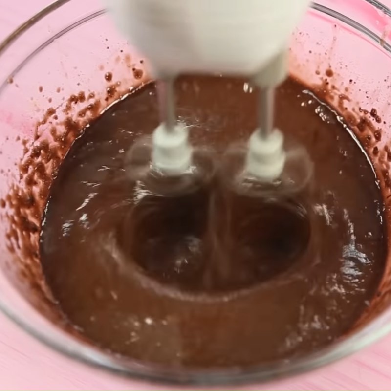 Bước 3 Trộn bột ca cao Kẹo marshmallow socola đen