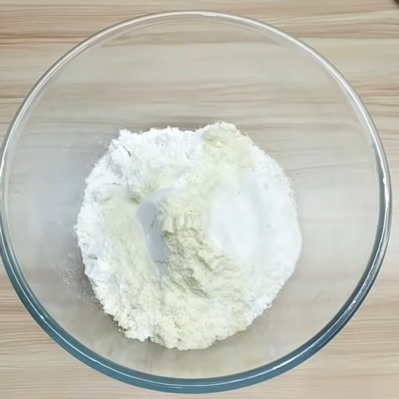 Bước 1 Trộn bột khô Bánh rán doremon - bánh rán dorayaki không cần bột nở và trứng