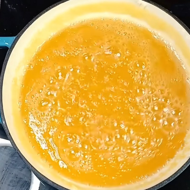 Bước 5 Trộn bột bánh caramel Bánh gạo lá dứa