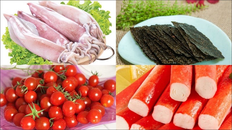 Nguyên liệu món ăn salad mực