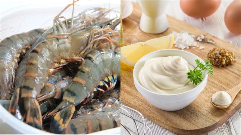 Nguyên liệu làm Tôm sốt mayonnaise