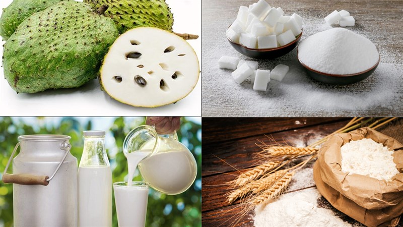 Nguyên liệu món ăn mãng cầu chiên giòn