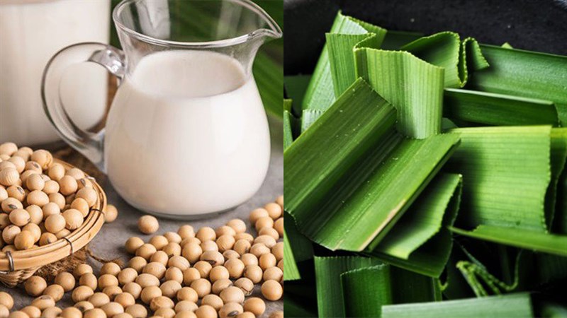 Nguyên liệu nấu sữa đậu nành lá dứa 
