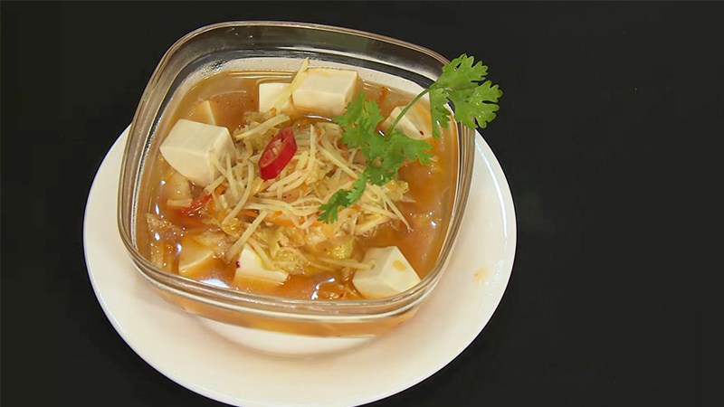 Canh kim chi chay