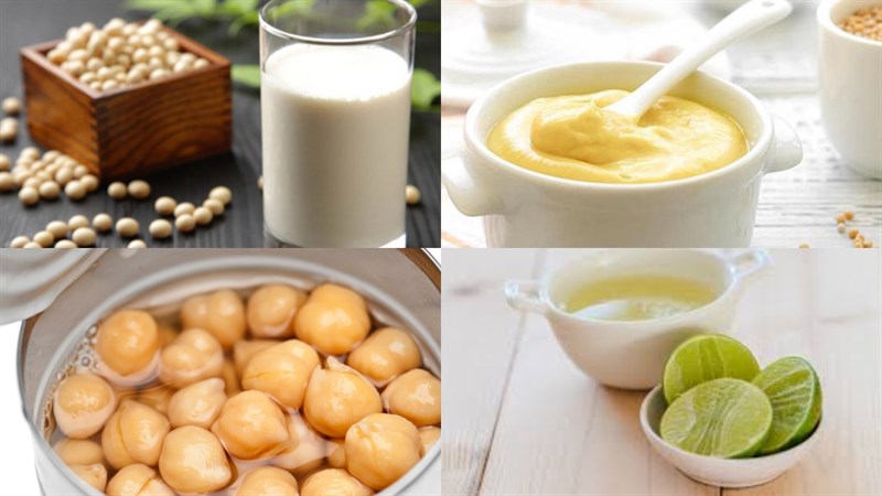 Nguyên liệu làm sốt mayonnaise chay không trứng