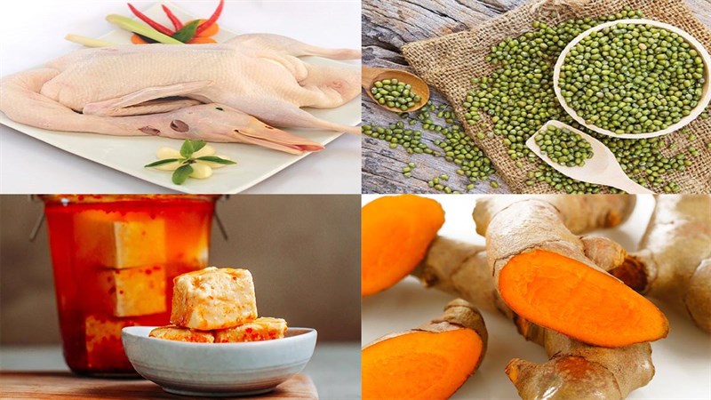 Nguyên liệu nấu cháo cối vịt xiêm