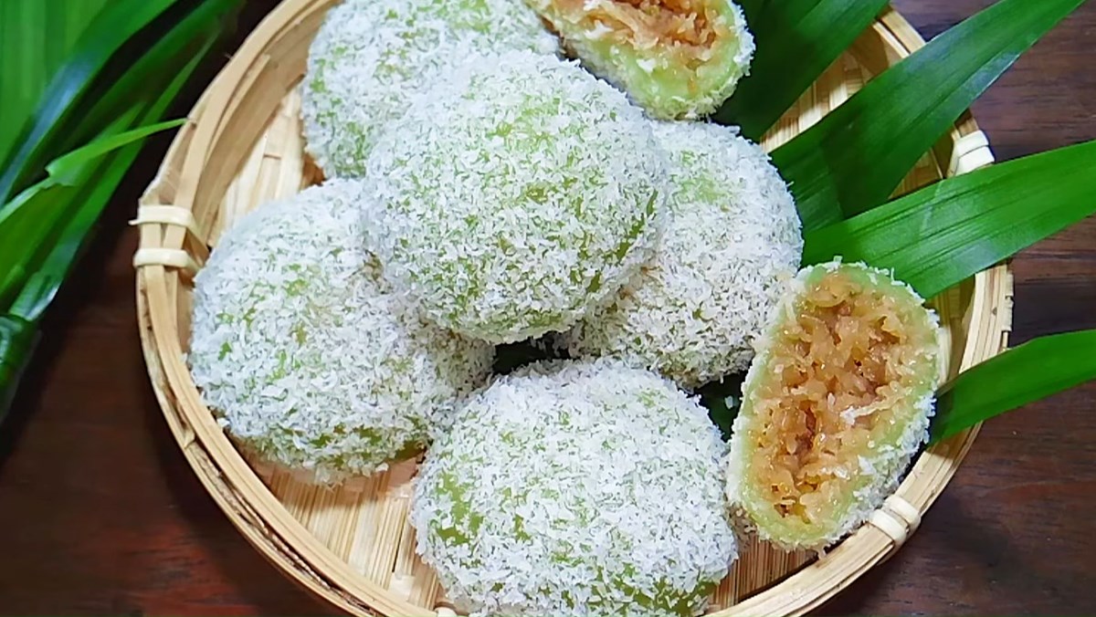 Bánh nếp ngọt nhân dừa đậu xanh