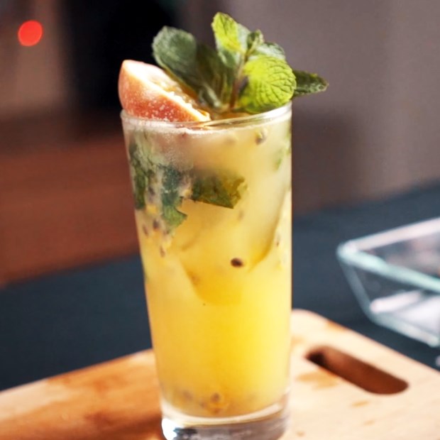 Cách làm mojito chanh dây - passion mojito mát lạnh giải nhiệt mùa nóng