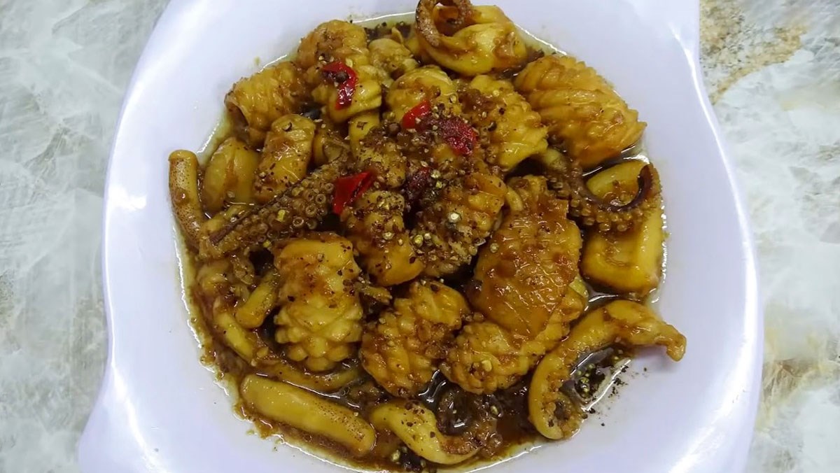 Mực kho tiêu