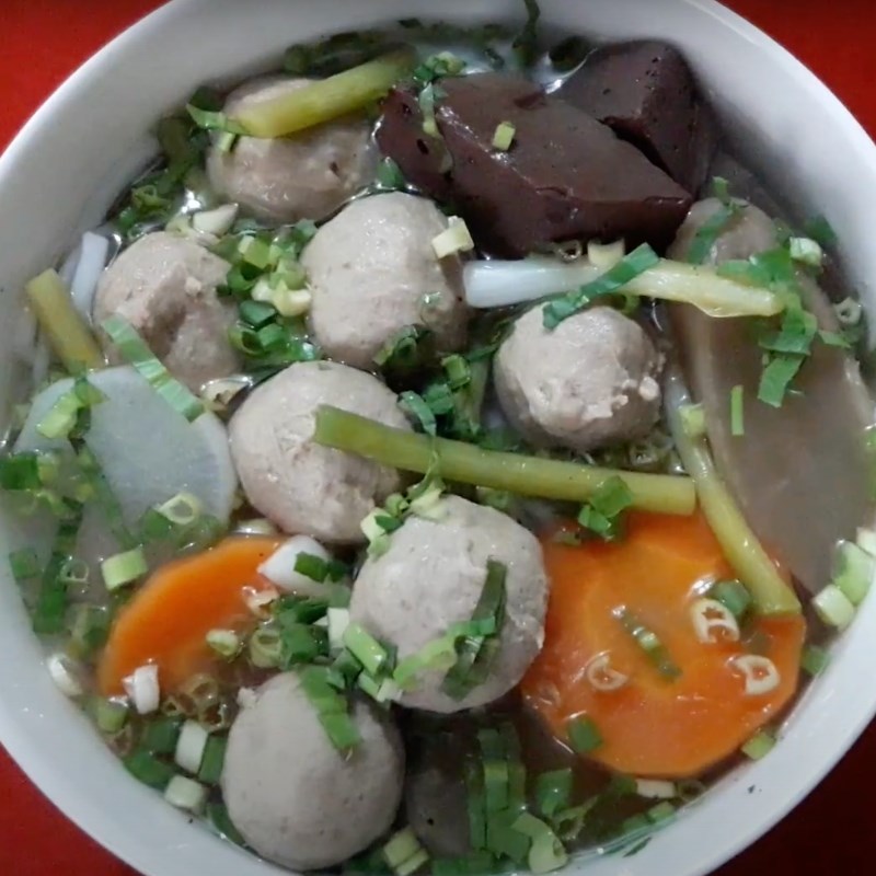 Bước 4 Hoàn thành Bánh canh bò viên