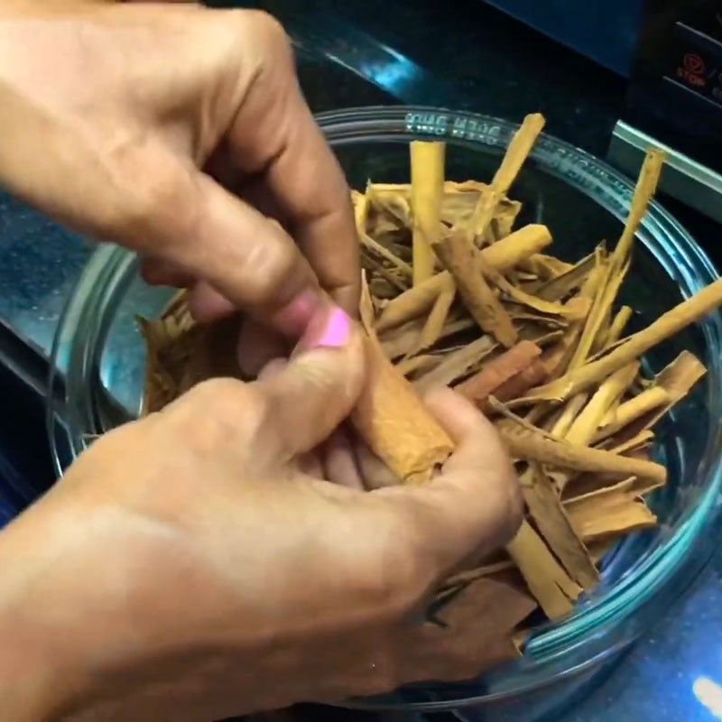 Bước 2 Làm khô quế Bột quế