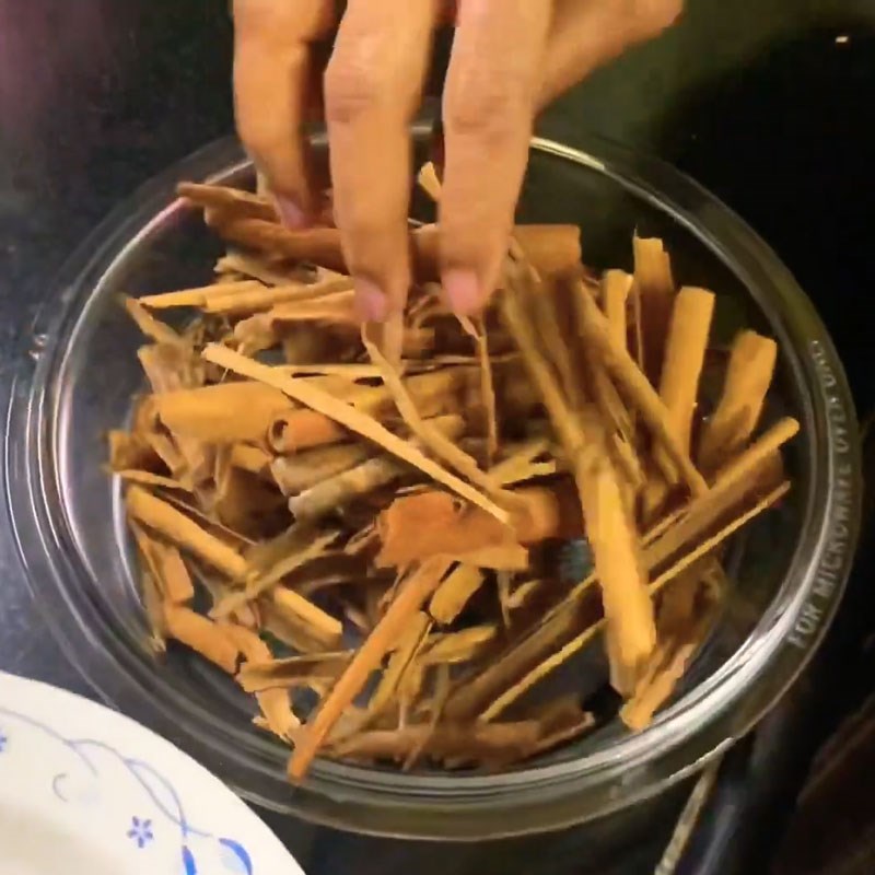 Bước 2 Làm khô quế Bột quế