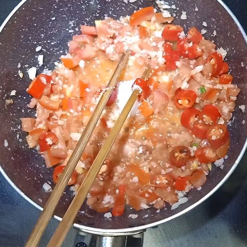 Bước 5 Làm sốt cà chua Cà tím nhồi thịt sốt cà chua