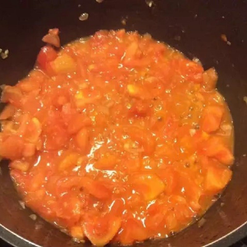 Bước 3 Làm sốt cà và hoàn thành Chả mực sốt cà chua