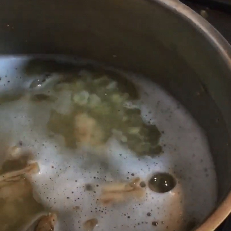 Bước 4 Nấu cháo Cháo ếch đậu xanh