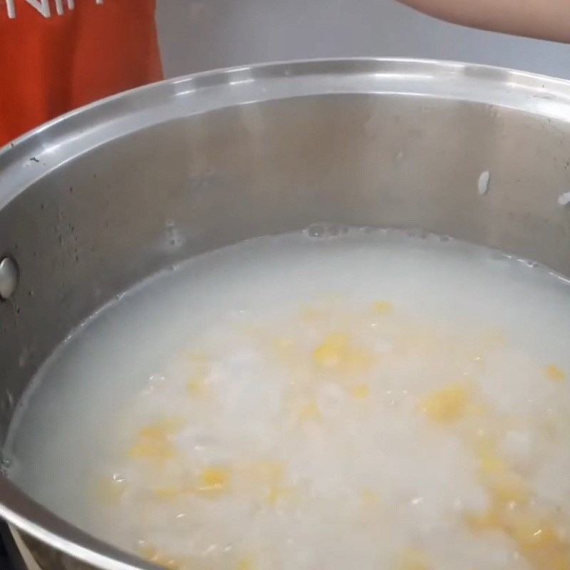 Bước 4 Nấu cháo Cháo hải sâm thịt băm