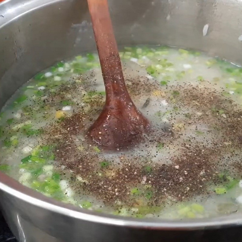 Bước 4 Nấu cháo Cháo hải sâm thịt băm