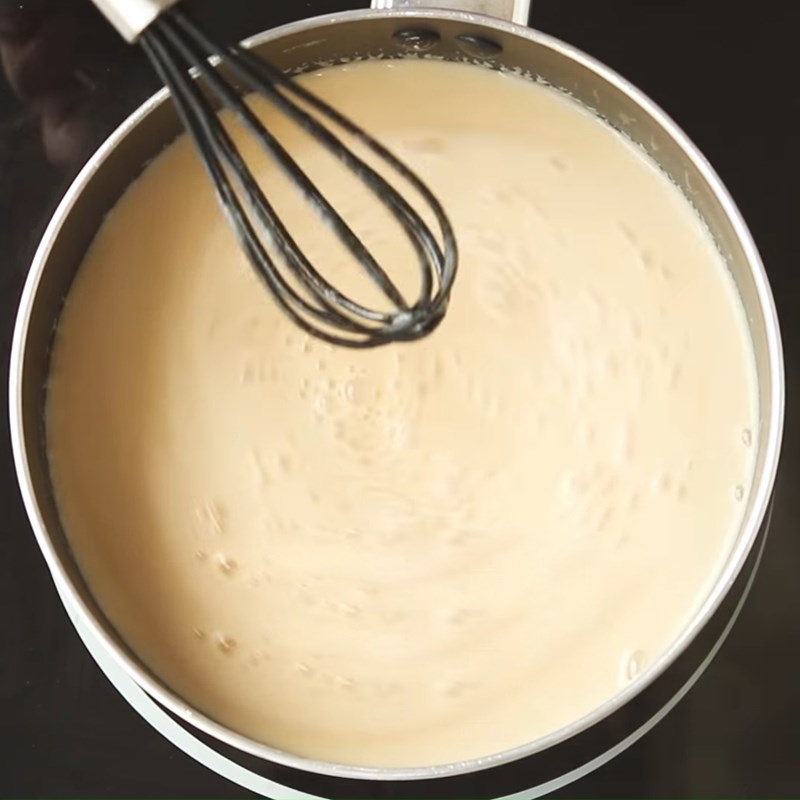 Bước 1 Nấu hỗn hợp kem sữa Kem phô mai - cheese ice cream