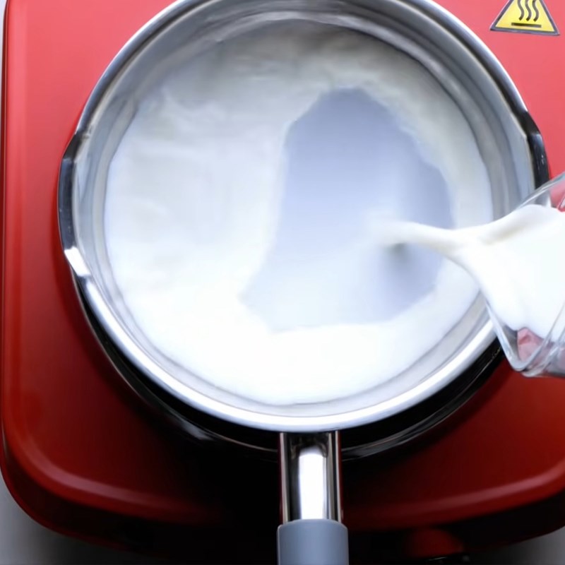 Bước 2 Nấu sữa Cà phê mocha