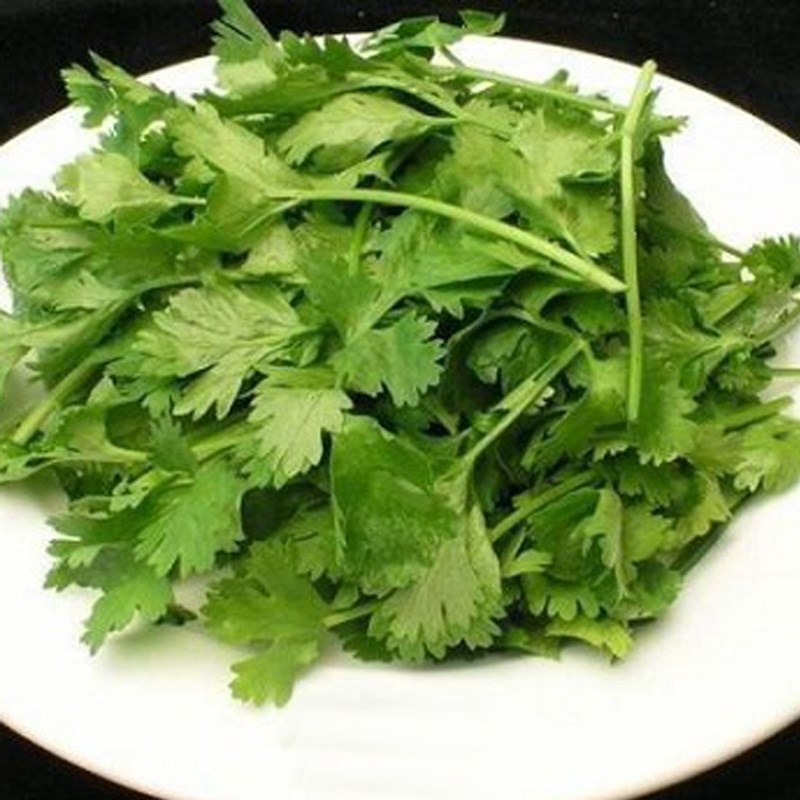 Bước 1 Sơ chế nguyên liệu Coriander chutney - chutney rau mùi