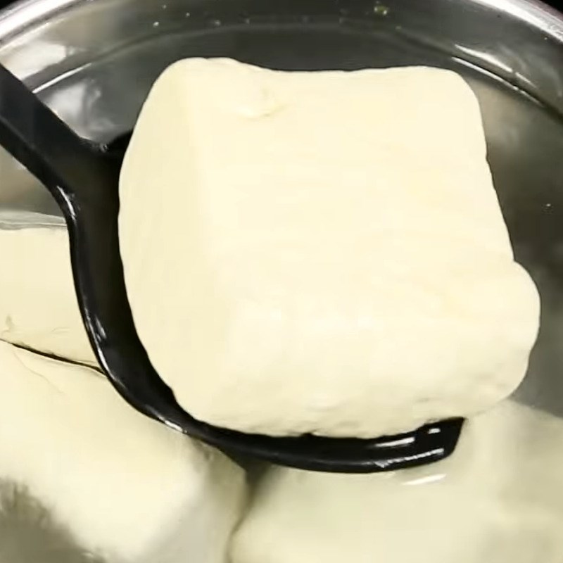 Bước 1 Nấu và cắt khối vuông đậu phụ Chao đỏ