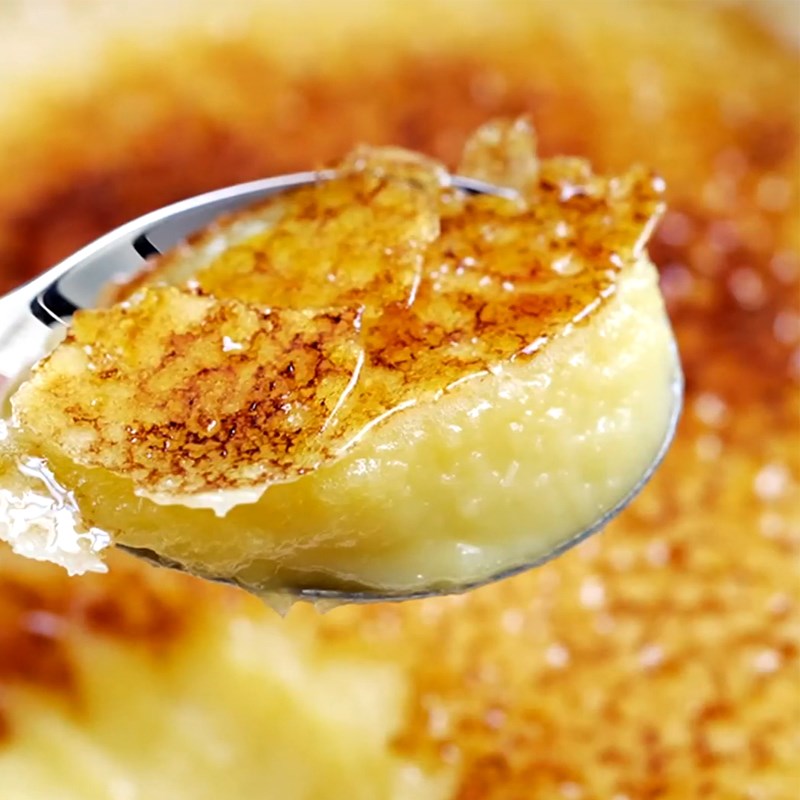 Bước 6 Thành phẩm Kem cháy - creme brulee socola trắng