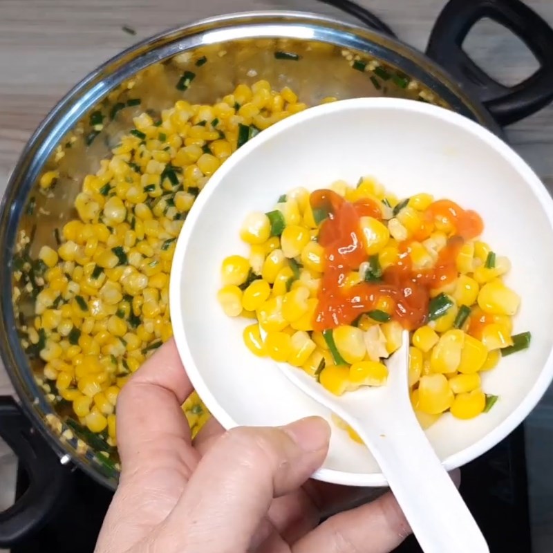 Bước 4 Thành phẩm Bắp xào phô mai con bò cười