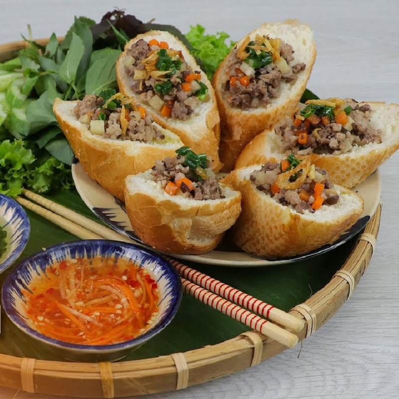 Bước 4 Thành phẩm Bánh mì hấp thịt băm