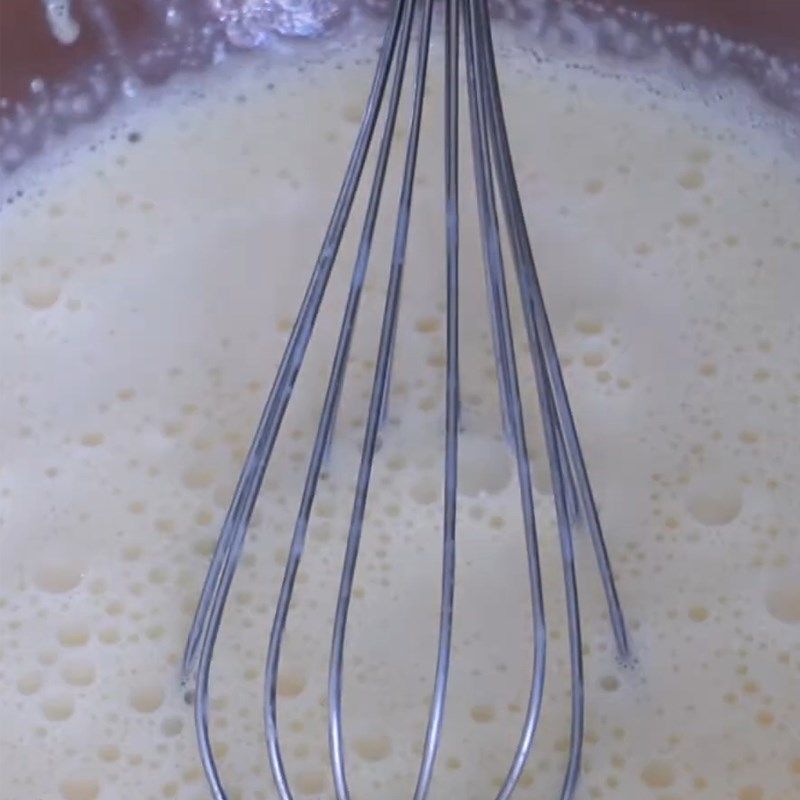 Bước 3 Trộn hỗn hợp sữa trứng Kem cháy - creme brulee socola trắng