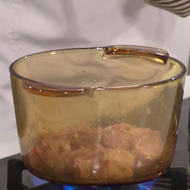 Bước 3 Xào sườn Canh mít non nấu sườn