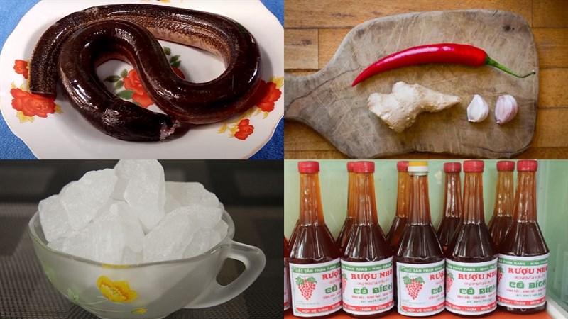 Nguyên liệu món ăn lươn khô