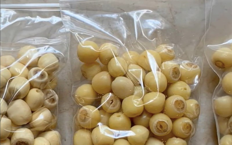 Hình bảo quản hạt sen tươi