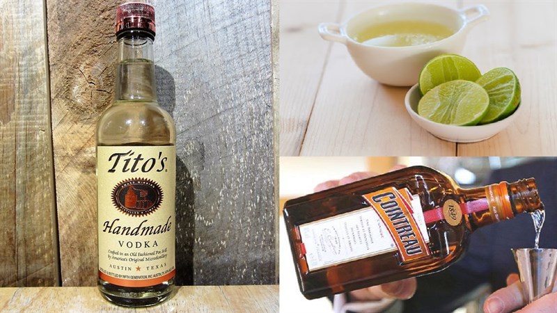 Nguyên liệu món ăn cocktail kamikaze