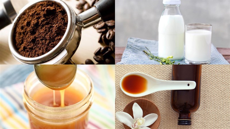 Nguyên liệu món ăn caramel latte