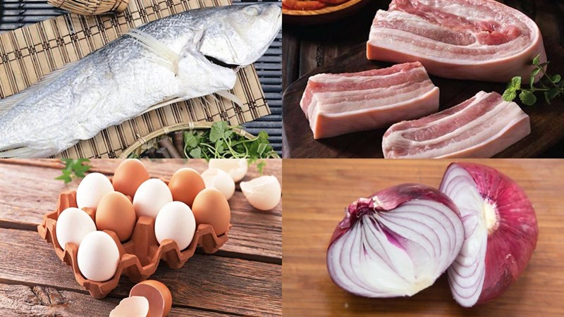 Nguyên liệu món ăn 2 cách chưng mắm cá sửu