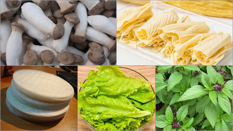 Nguyên liệu món ăn 3 cách làm gỏi cuốn chay