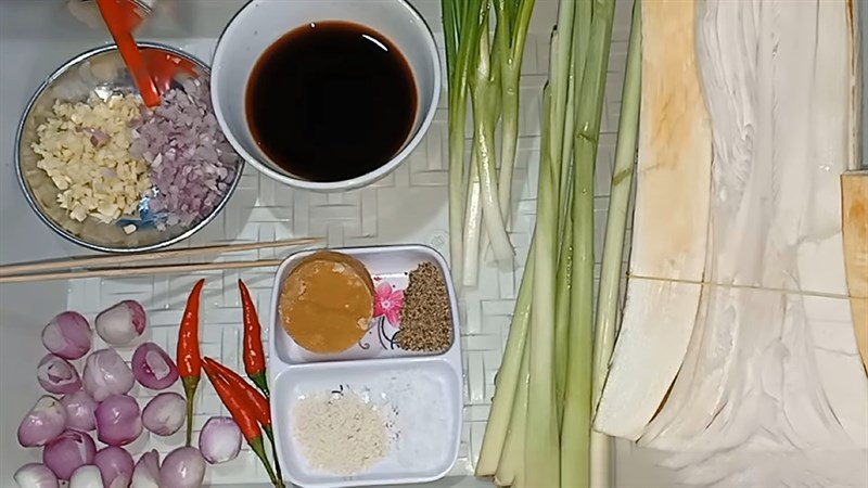 Ingredients for dish 3 braised coconut heart