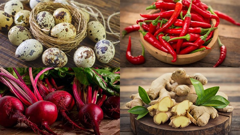 Nguyên liệu món ăn trứng cút chùm nho