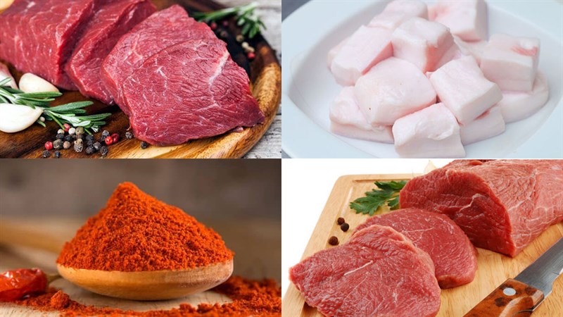 Nguyên liệu món ăn xúc xích bằng vỏ collagen - pepperoni