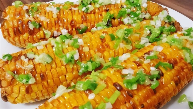 Bắp nướng mỡ h&agrave;nh